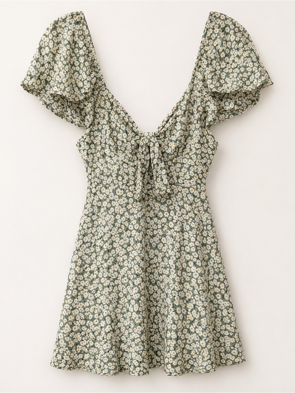 Princess Polly Green Floral Mini Dress​